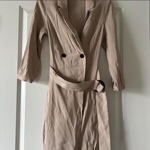 Mango Beige Trench Coat with Belt